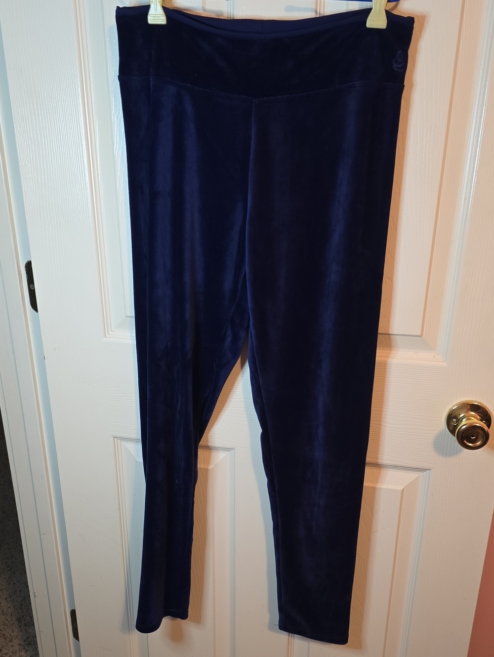 Cuddl Duds Dark Navy Velvet Leggings